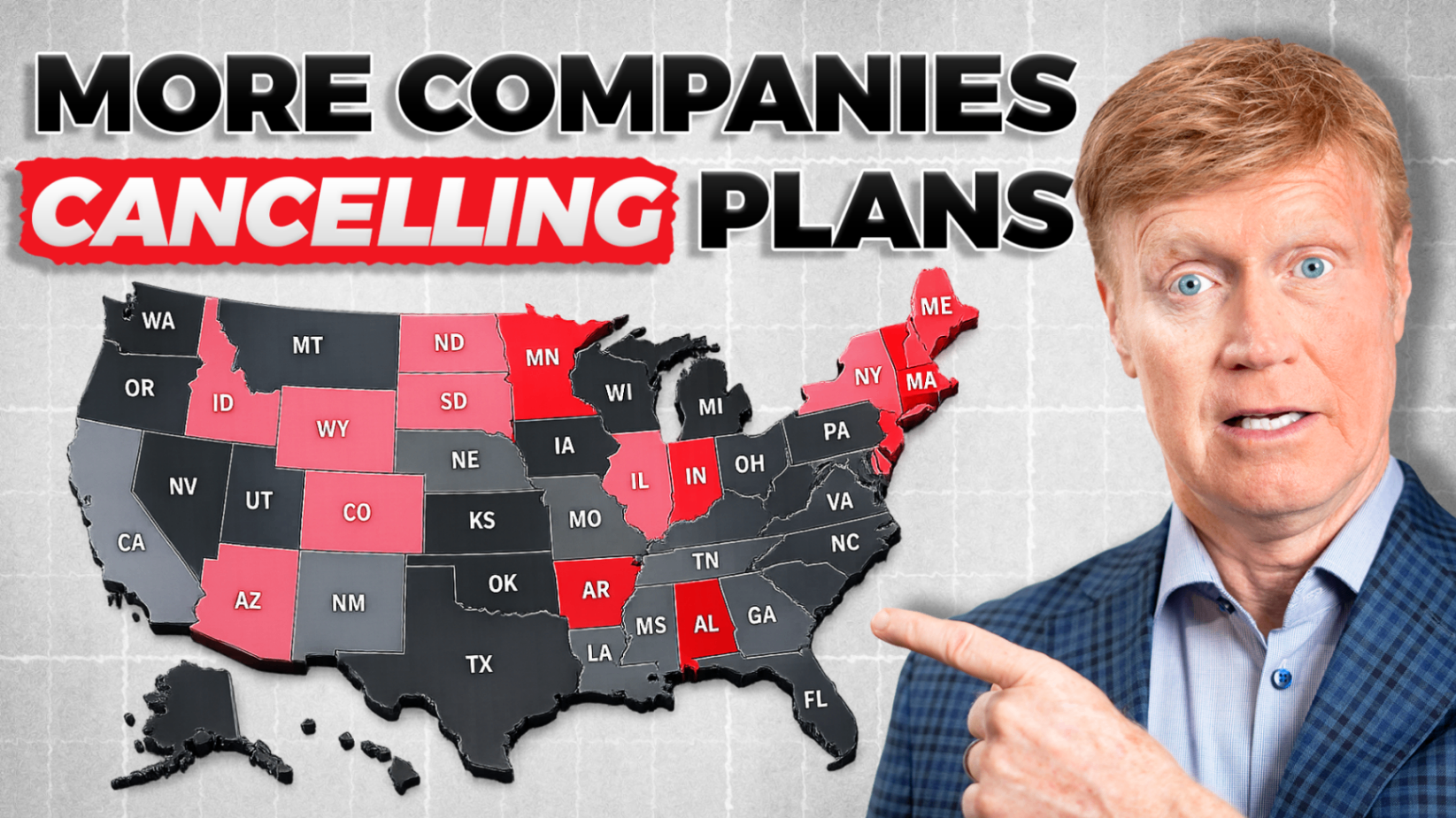 Medicare thumbnail with US map and companies cancelling plans