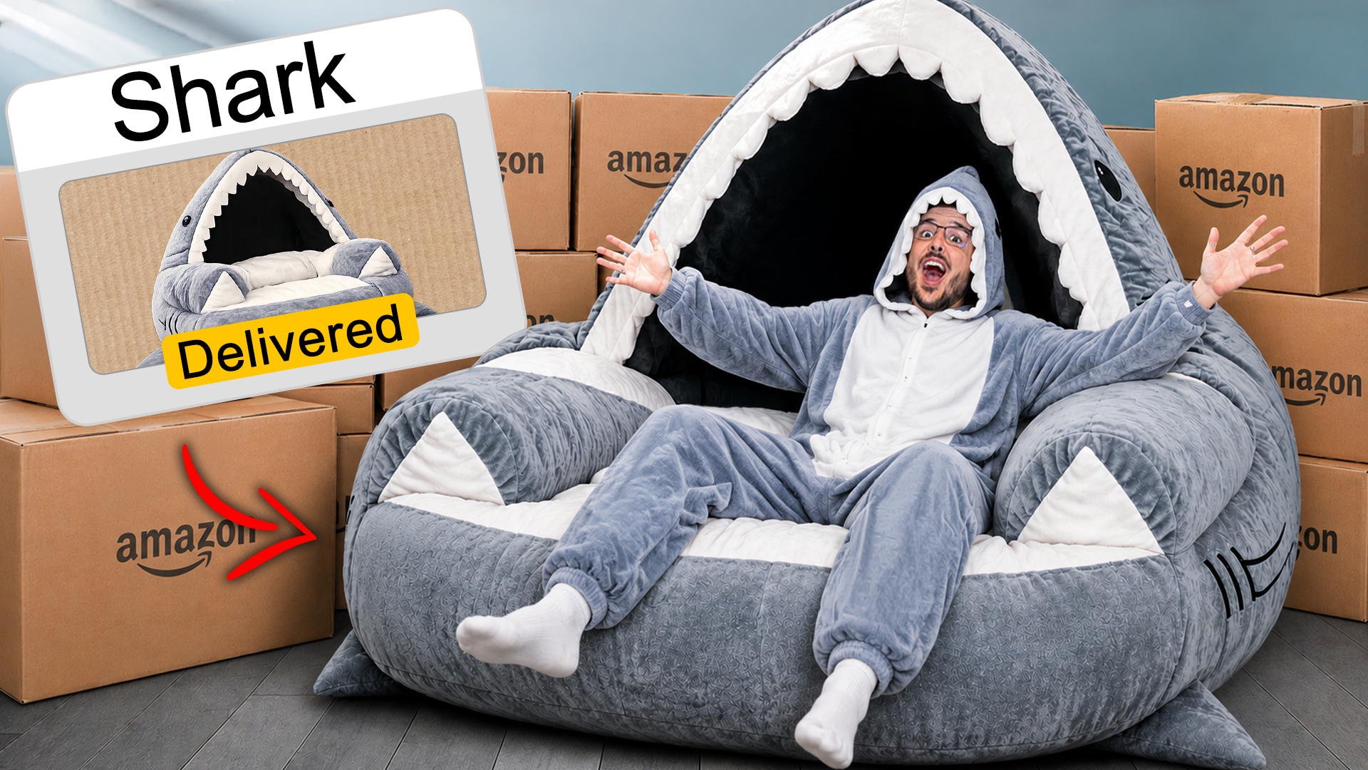 Mully Amazon weird items shark bean bag thumbnail